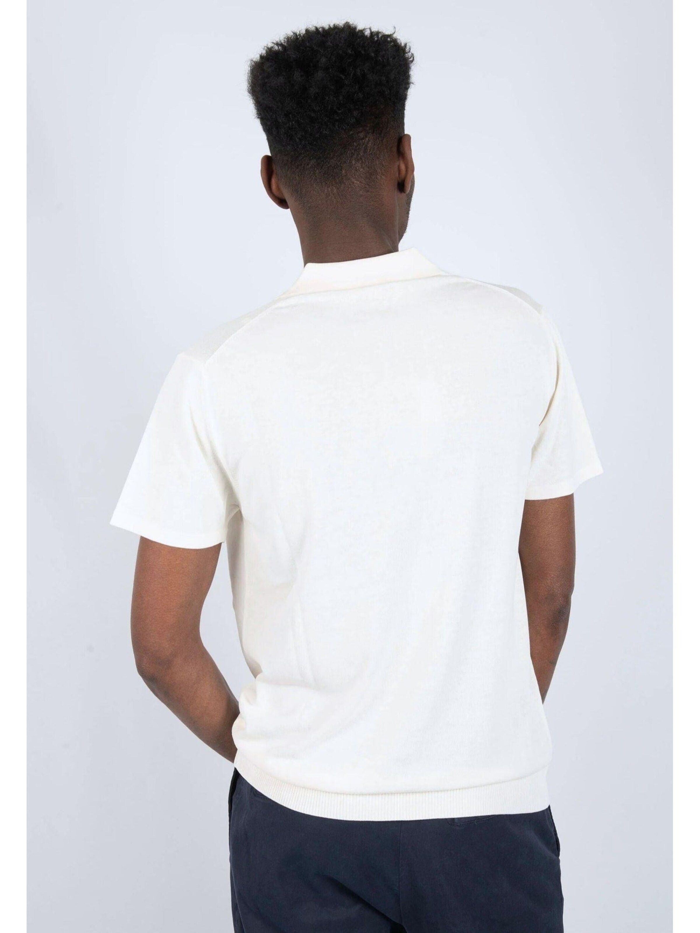 Daniele Fiesoli T-shirt 'Cotton Crepe Polo Shirt' i vit
