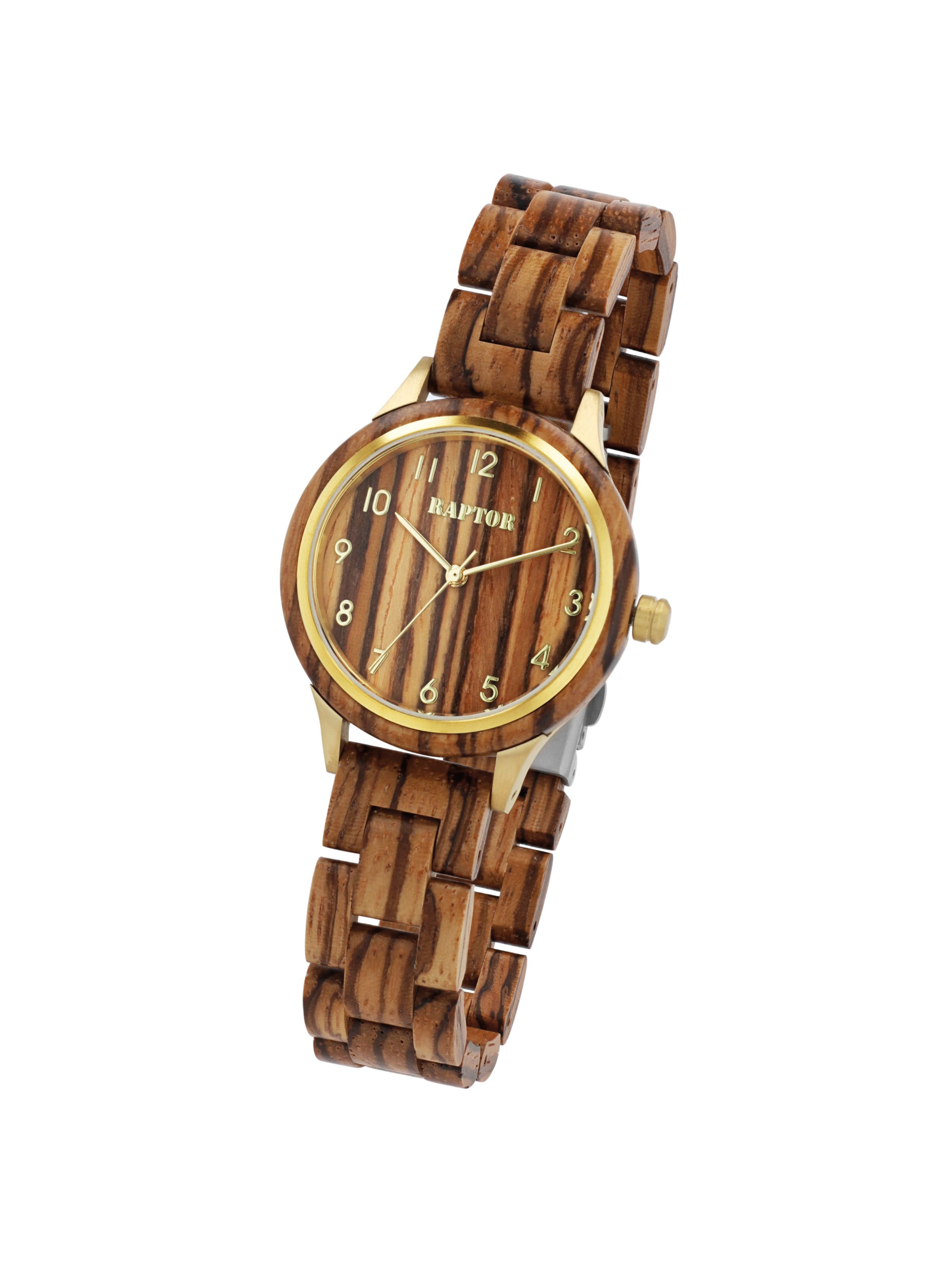 Raptor Analog Watch 'Lenni, Mineralglas' in Brown