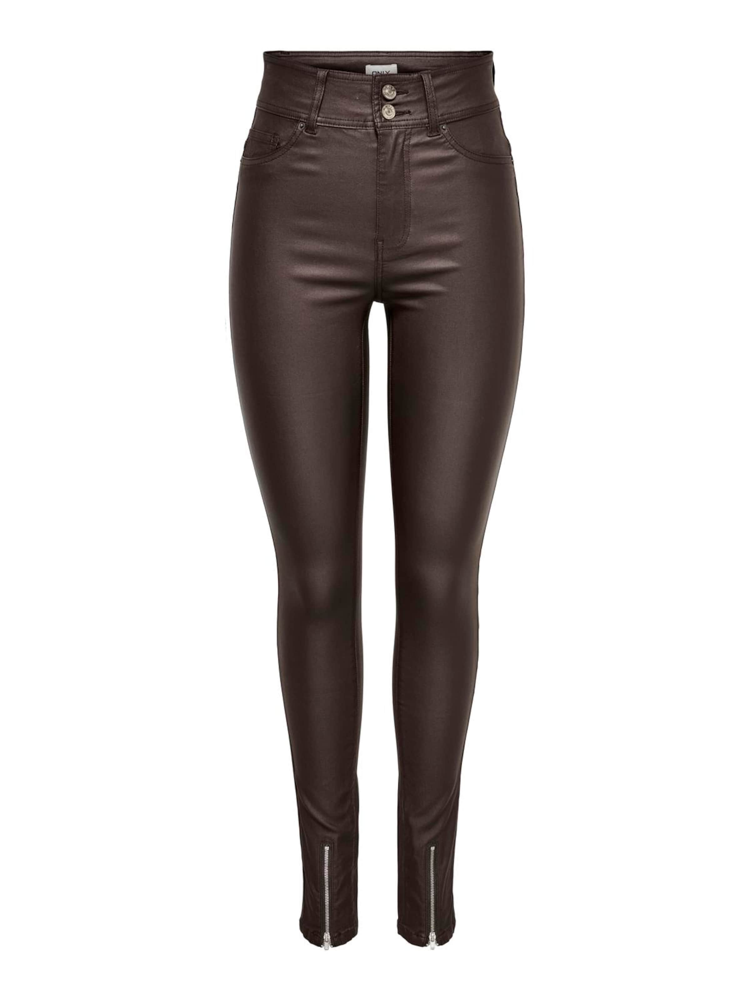 ONLY Skinny Trousers 'ONLPALMER-NYA' in Brown: front