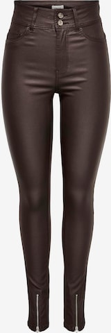 Skinny Pantalon 'ONLPALMER-NYA' ONLY en marron : devant