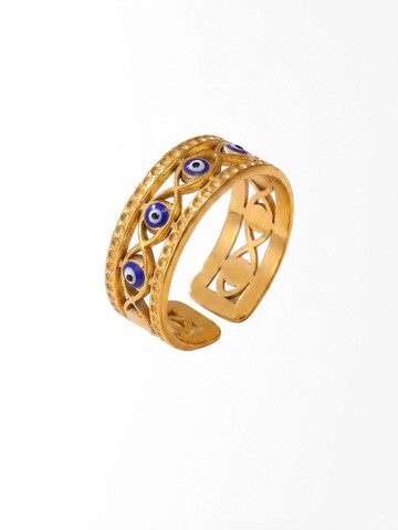 Nemomatheo Ring 'Ring Evil Eye Guardian'‌‌ in Gold: Vorderseite