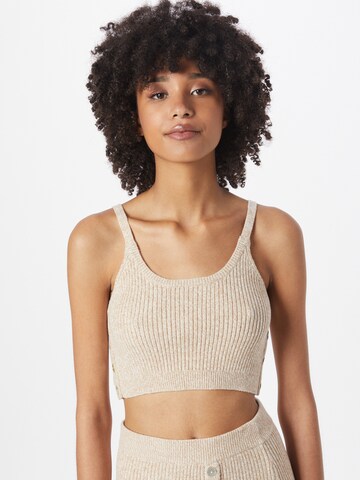 4th & Reckless Knitted Top 'TASHA' in Beige: front