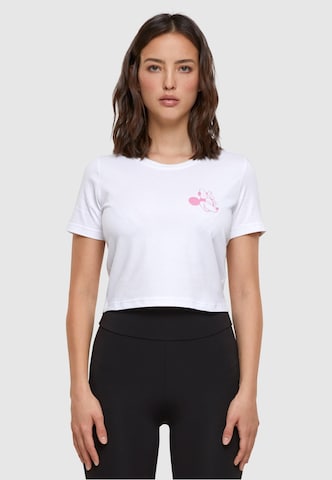 Merchcode - Camiseta 'Minnie Mouse Wink' en blanco: frente