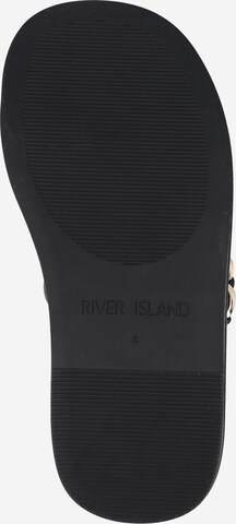 Tongs River Island en noir