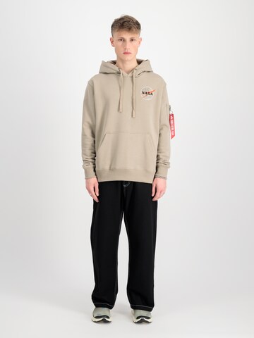 ALPHA INDUSTRIES Sweatshirt 'NASA Orbit' in Beige