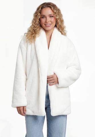 Veste mi-saison 'Fashion Look' taddy en blanc : devant
