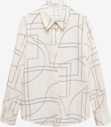 MANGO Blouse in Beige: voorkant