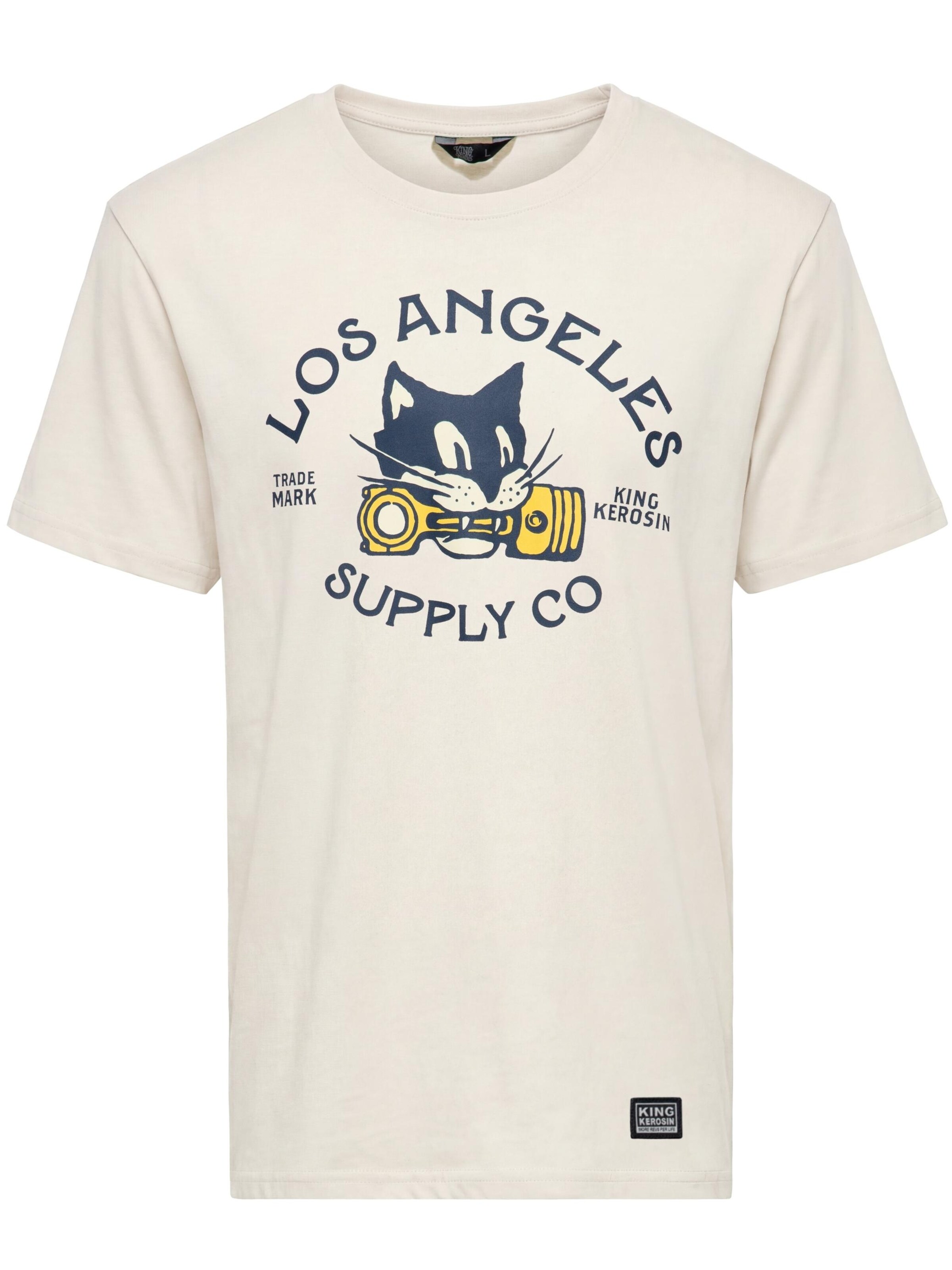 King Kerosin Shirt 'Los Angeles Supply Co.' in White: front