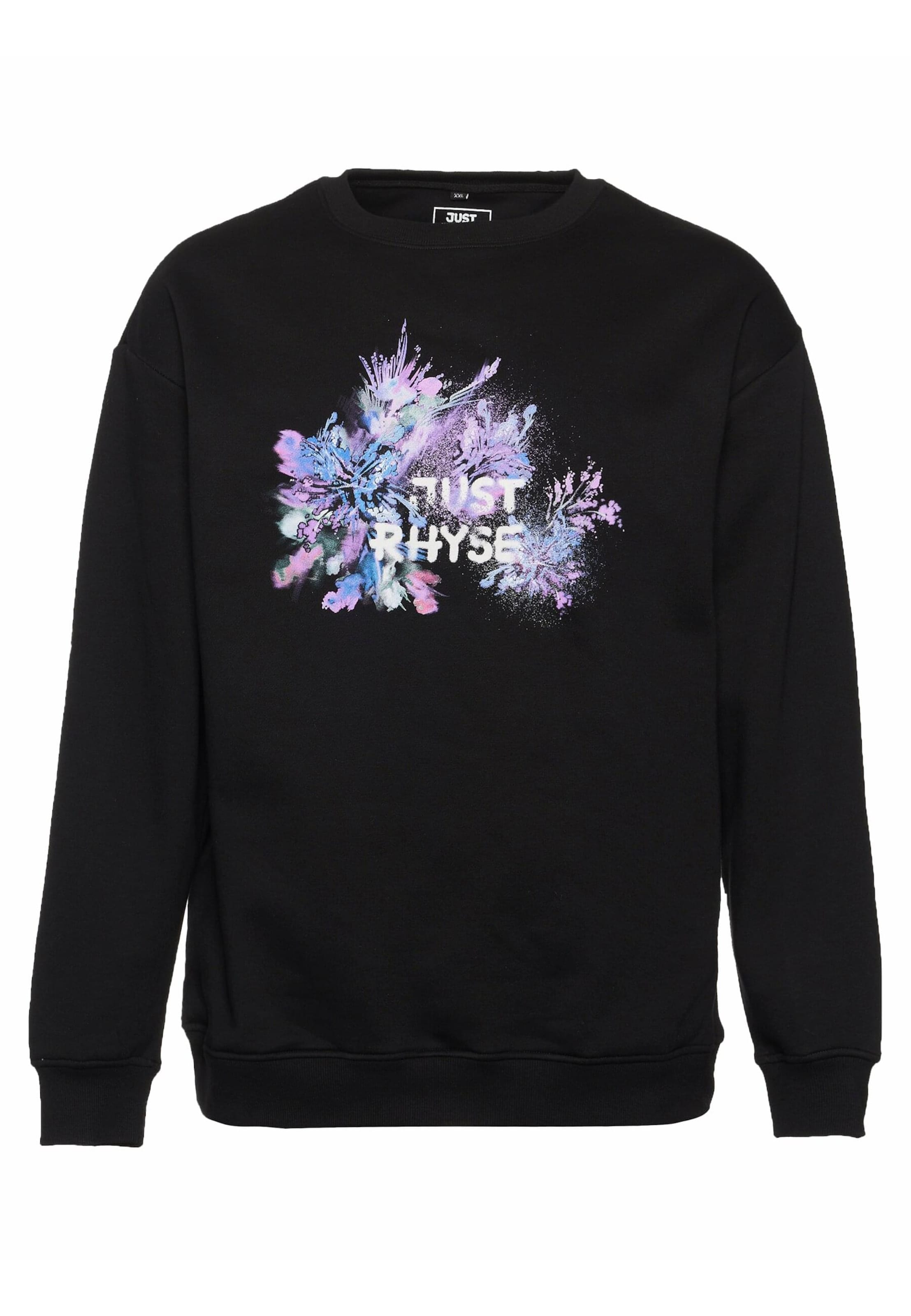 Just Rhyse - Sweatshirt 'Firework' em preto: frente