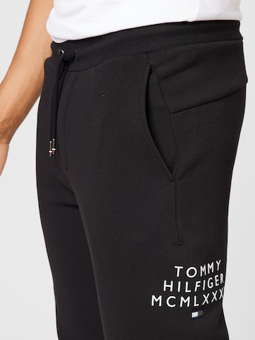 TOMMY HILFIGER Tapered Trousers in Black