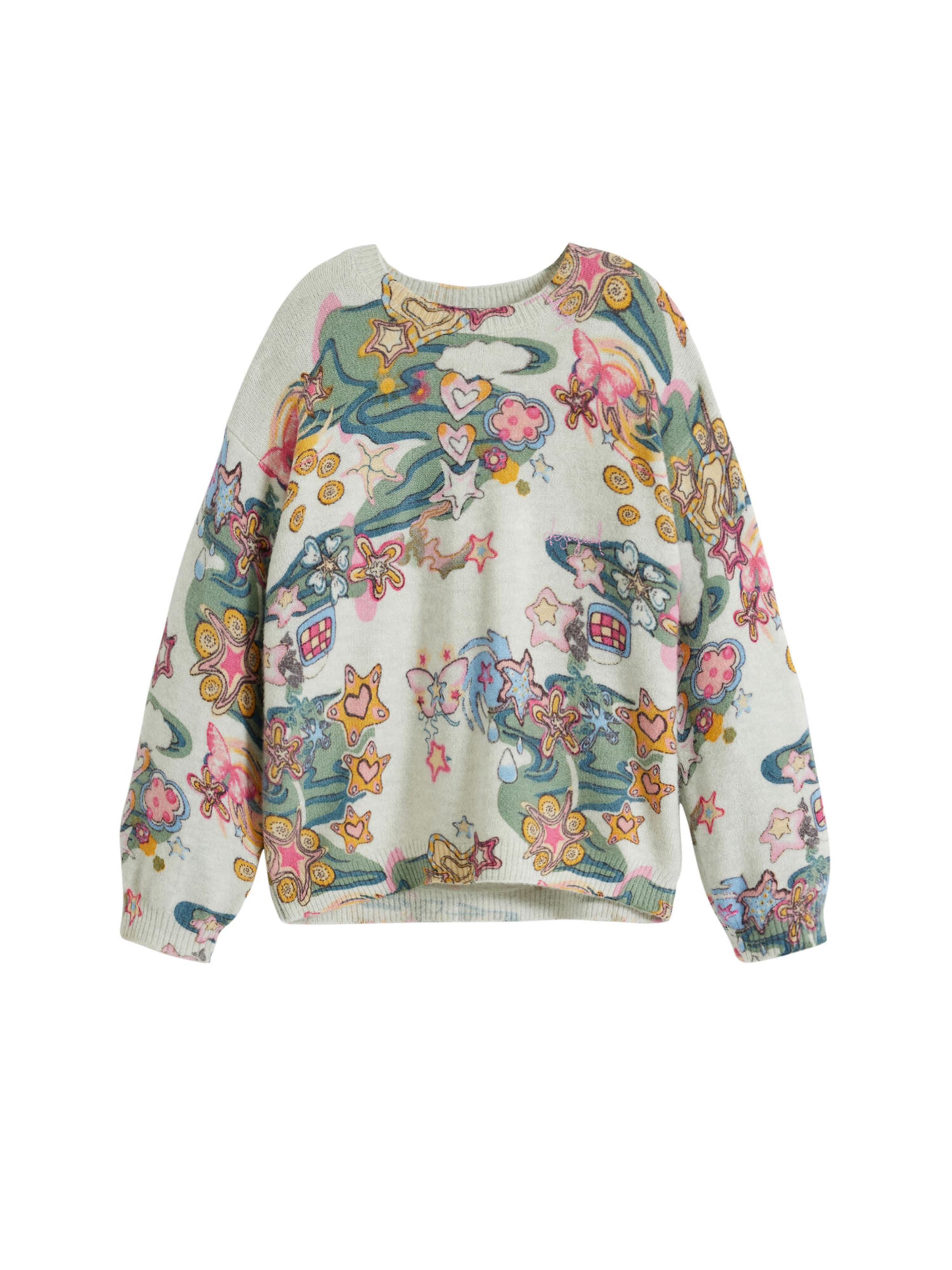 Desigual Sweatshirt in Beige: front