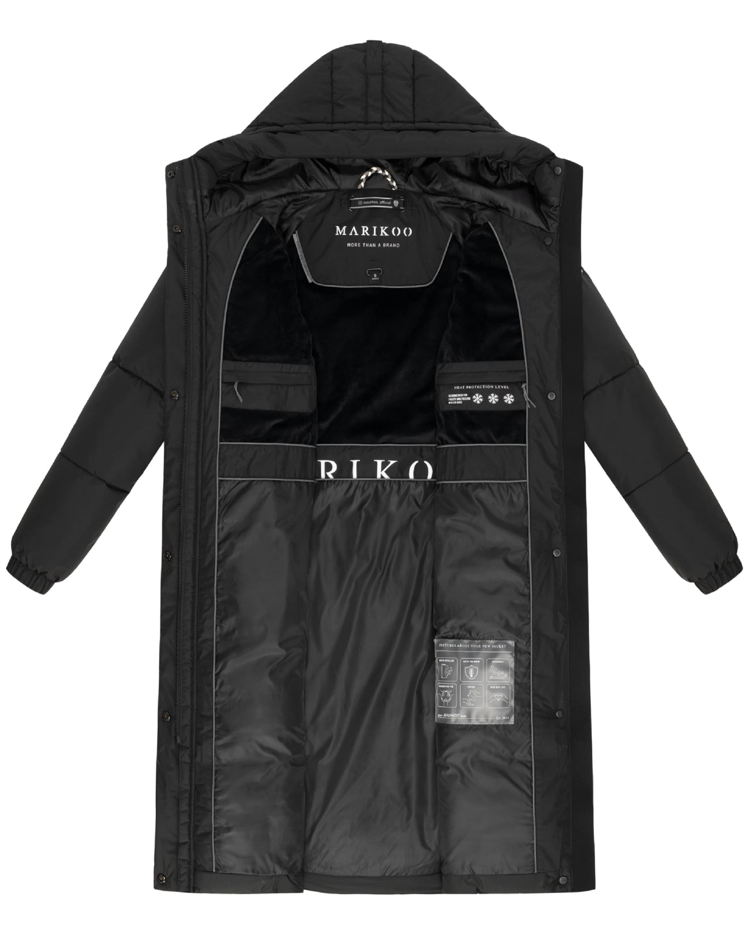 MARIKOO Зимнее пальто 'Yaskaa 16' в Черный
