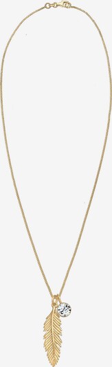 ELLI Ketting 'Boho, Feder, Solitär' in de kleur Goud, Productweergave