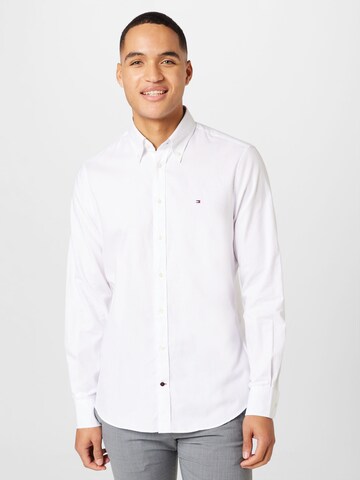 Tommy Hilfiger Tailored Regular fit Button Up Shirt in White: front