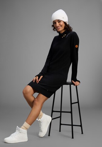 KangaROOS Knitted dress in Black