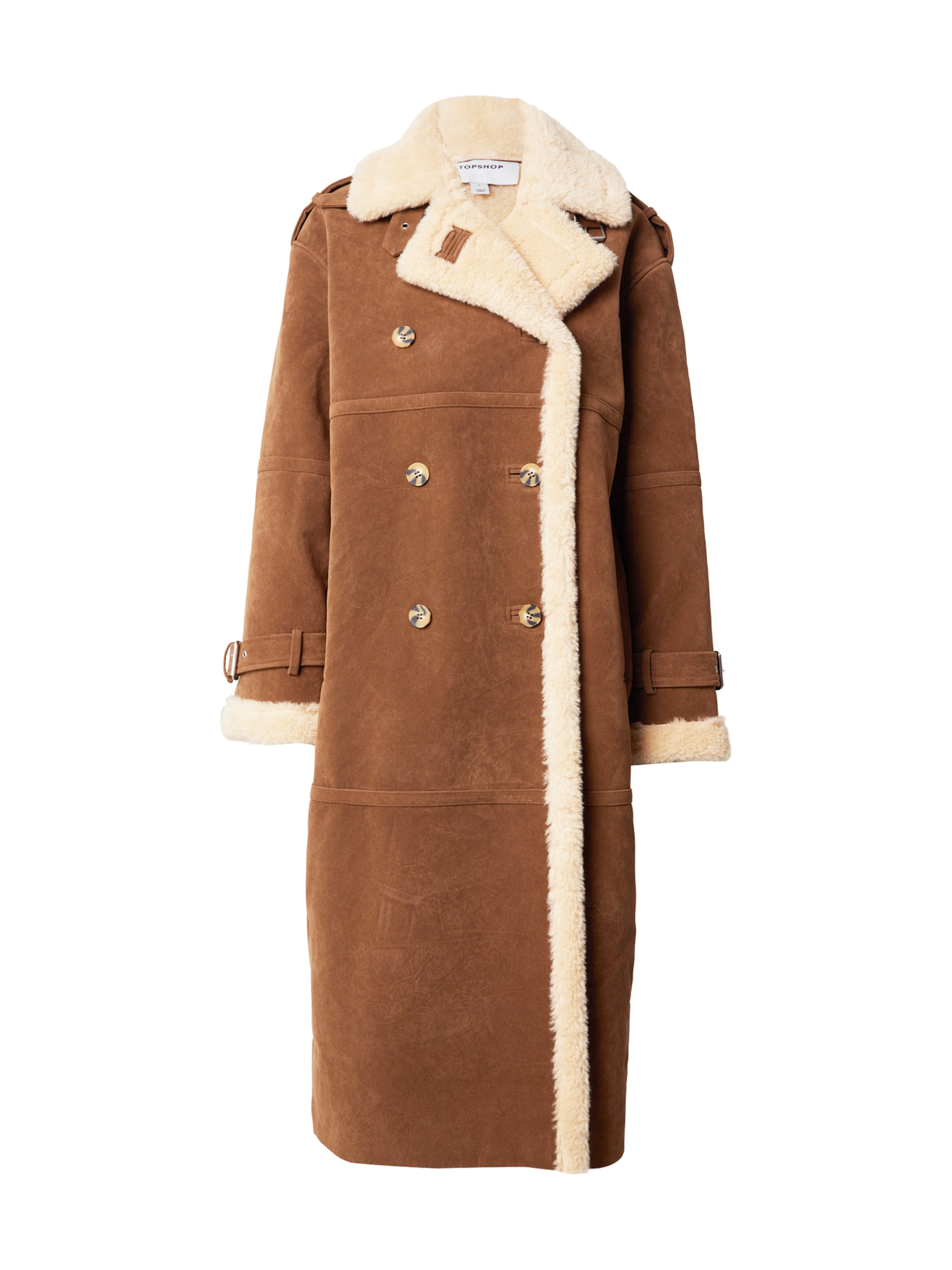 TOPSHOP - Abrigo de entretiempo 'MELANIE' en marrón: frente