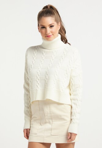 Pull-over myMo NOW en blanc : devant