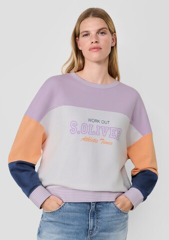 s.Oliver Sweatshirt 'Vintage' in Lila: voorkant