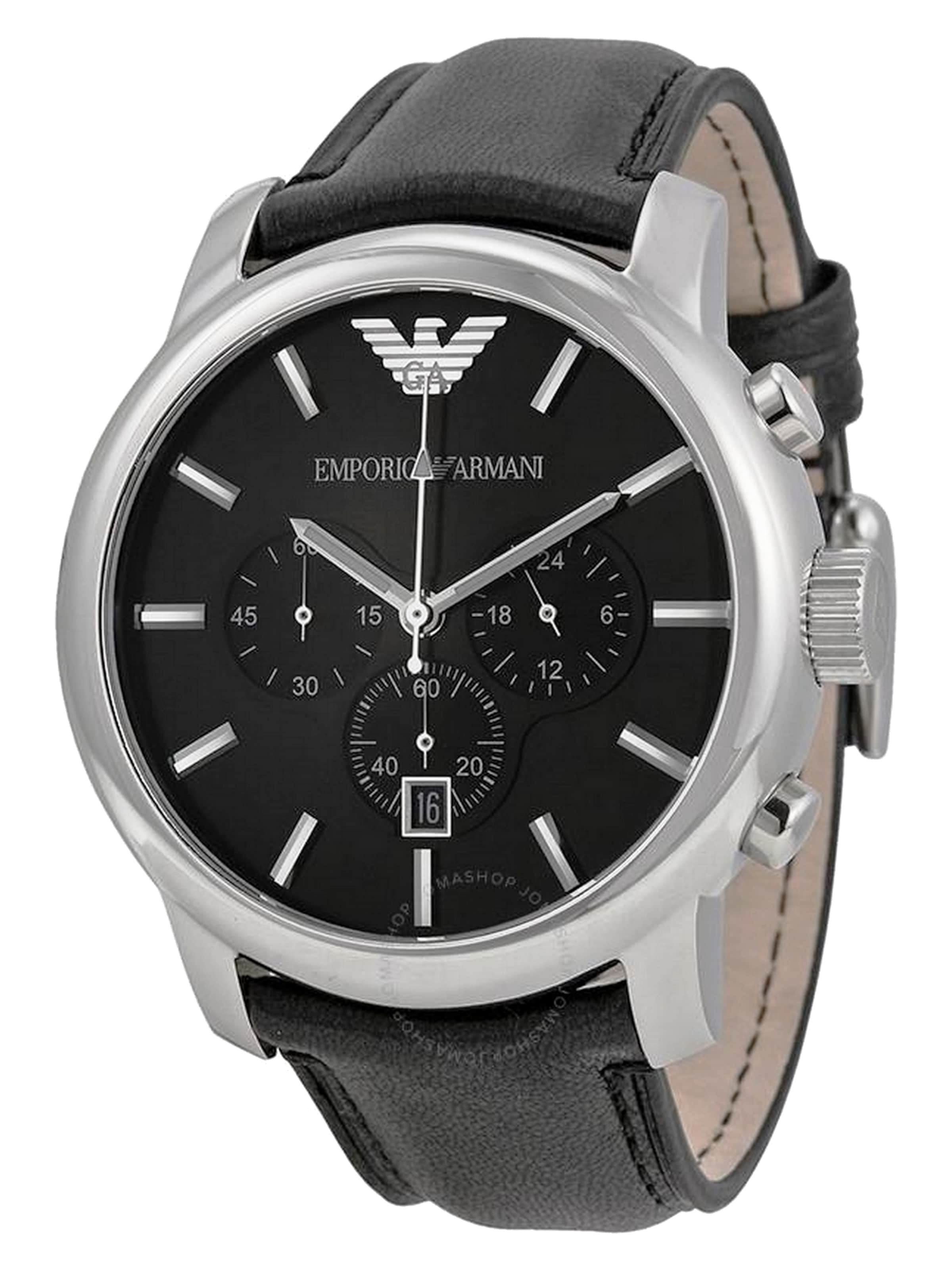 Emporio Armani Montre à affichage analogique 'Maximus' en argent, Vue avec produit