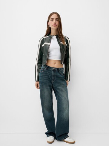 Bershka Přechodná bunda – zelená