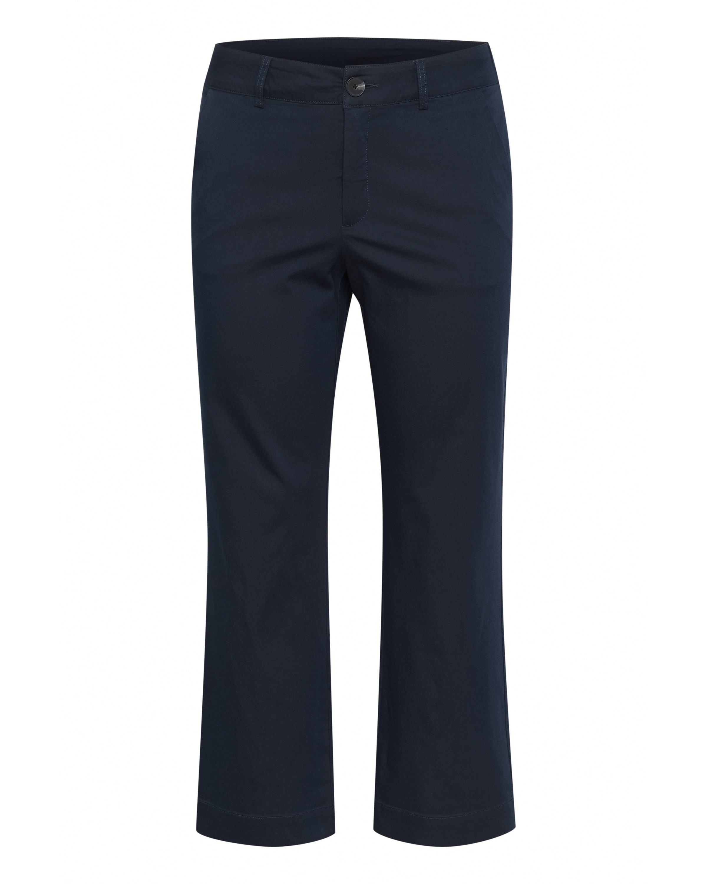 KAFFE CURVE Wide Leg Lærredsbukser 'Leana' i blå: forside