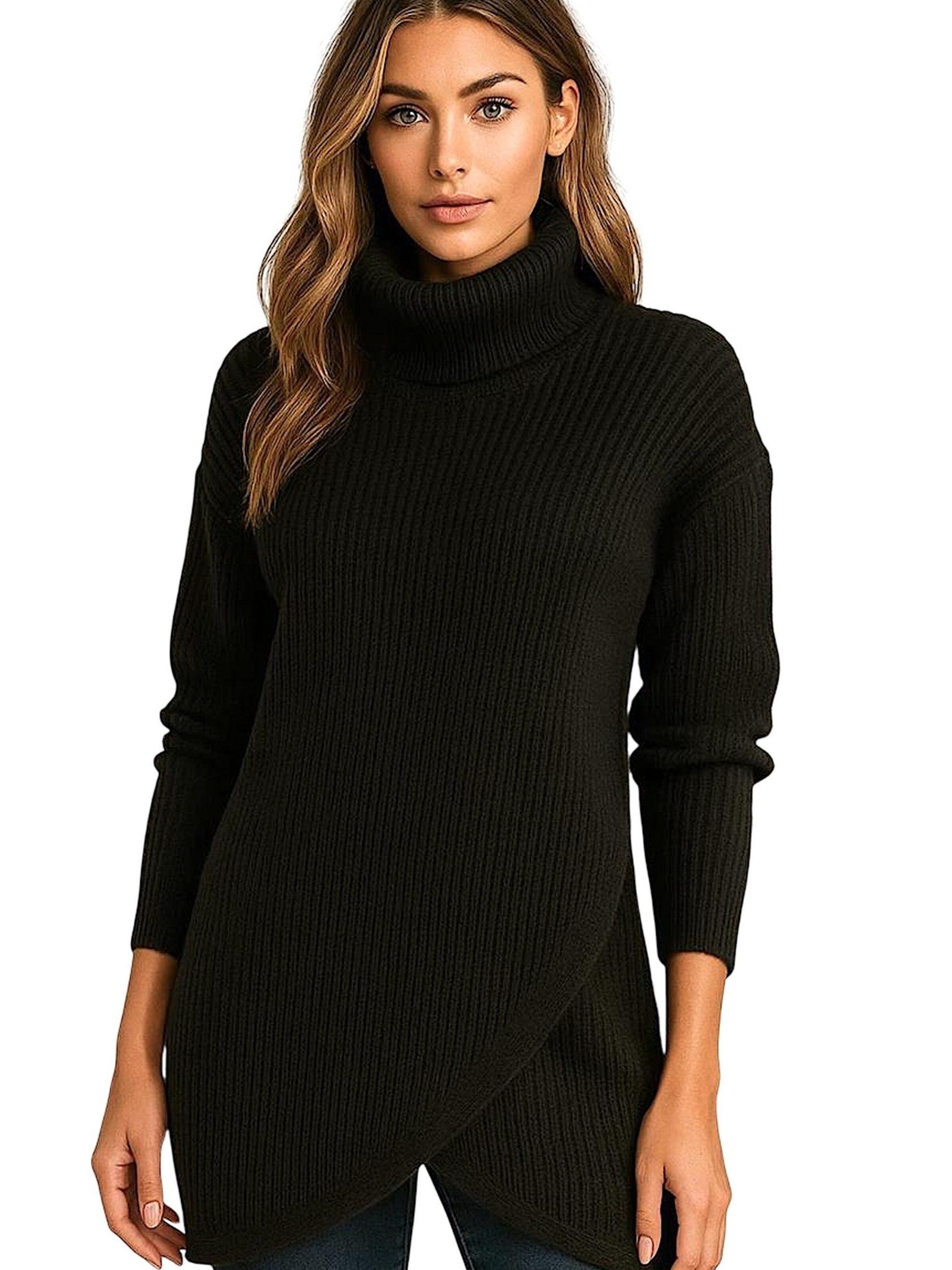 Worldclassca Pullover 'Rollkragen Pullover Lang' in Schwarz