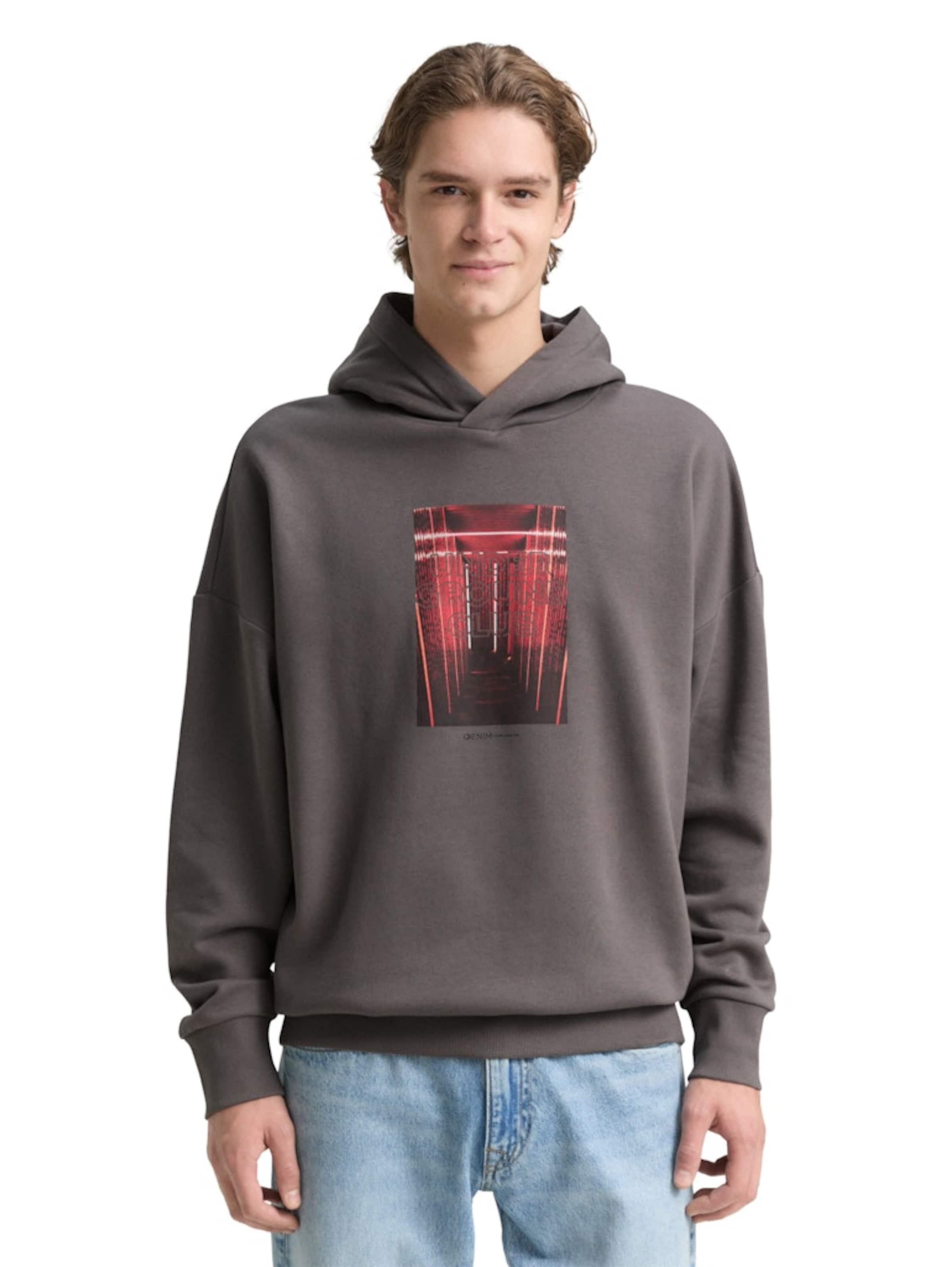 TOM TAILOR DENIM Sweatshirt in Grau: Vorderseite