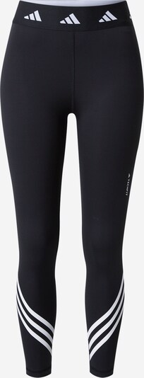 ADIDAS PERFORMANCE Pantalon de sport 'Techfit 3-Stripes' en noir / blanc, Vue avec produit