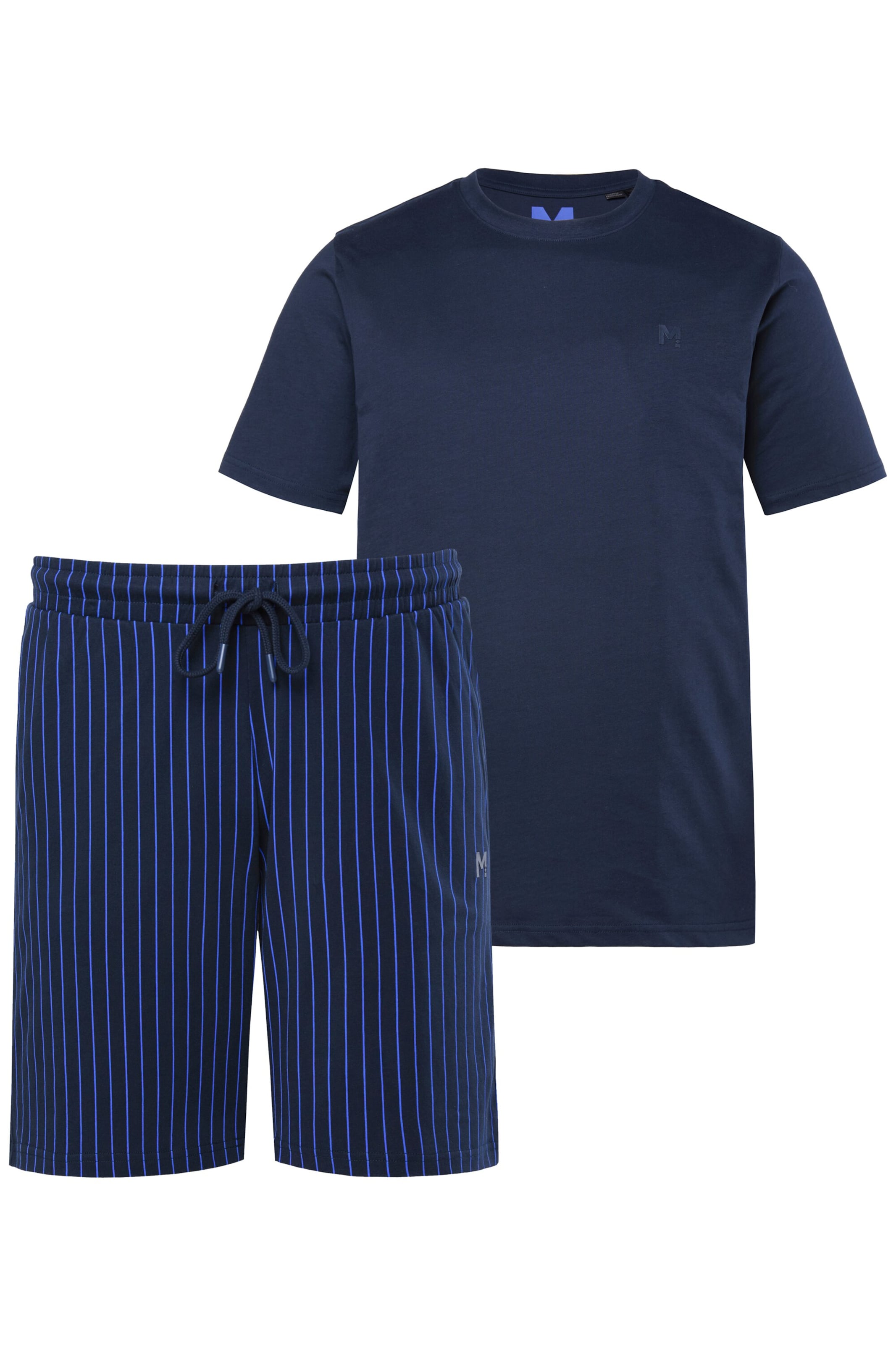 Men Plus Pyjama in Blau: Vorderseite