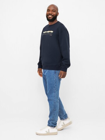 NIKIN Sweatshirt 'TreeSweater Mountain Panorama' in Blue