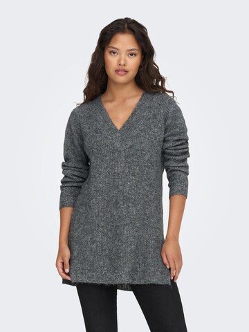 JDY Pullover 'Ingeborg Ada' in Grau: Vorderseite
