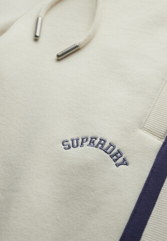 Superdry Wide leg Broek 'Athletic Essentials' in Wit