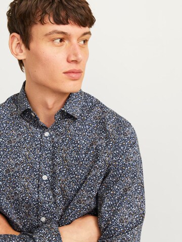 JACK & JONES Slim Fit Hemd 'JPRBLABlackpool' in Blau