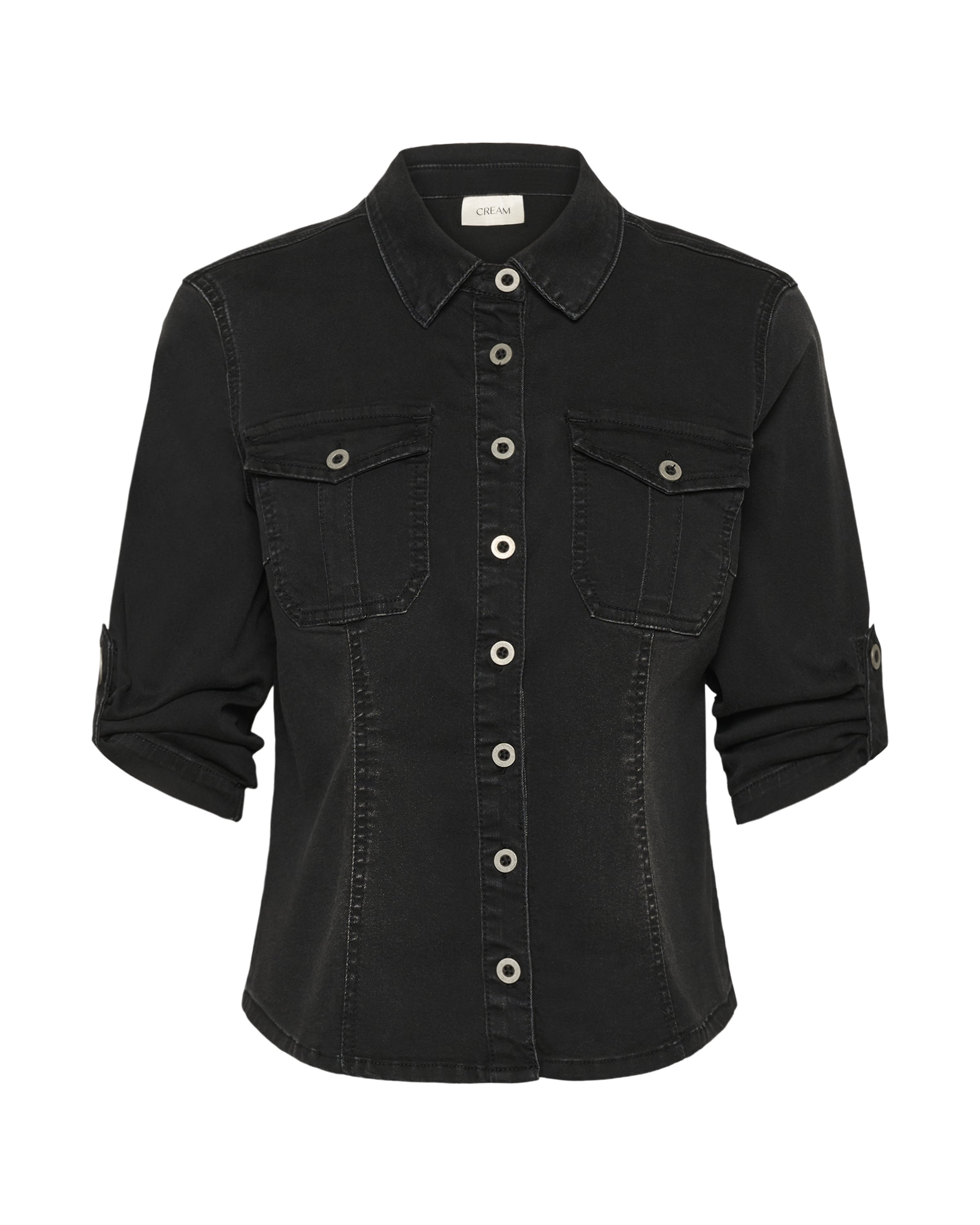 T-shirt Cream en noir : devant