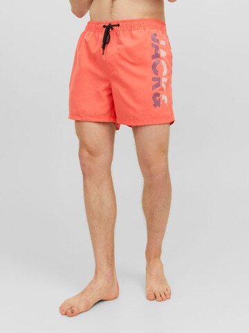 JACK & JONES Badeshorts 'Fiji' in Orange: predná strana