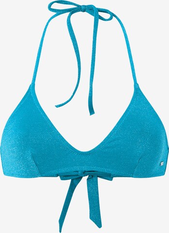 Pepe Jeans Triangle Bikini Top in Blue: front