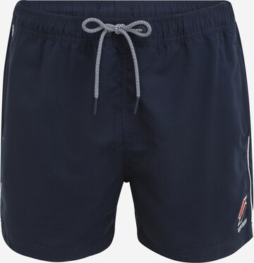 Superdry Board Shorts in Blue: front