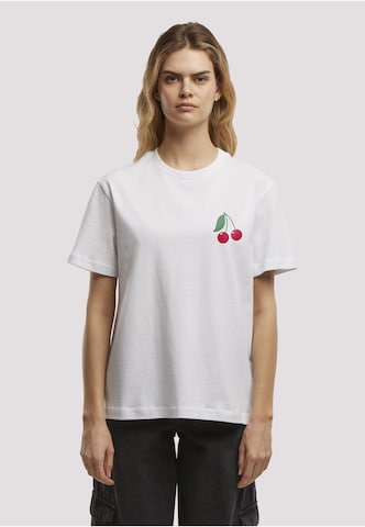T-shirt 'Cherry Blossom' Miss Tee en blanc : devant