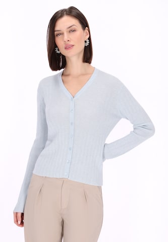 Usha Knit Cardigan in Blue: front