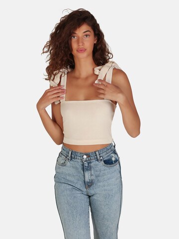 OW Collection Top 'TOWEL' in Beige