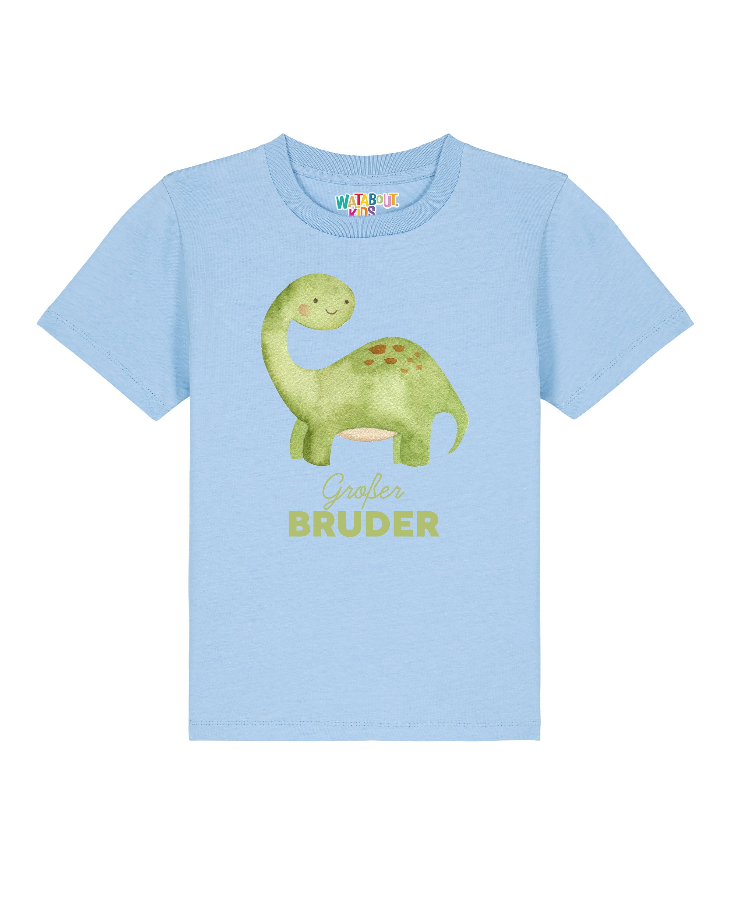 watabout.kids T-Shirt 'Dinosaurier 04 Großer Bruder' in Blau: Vorderseite