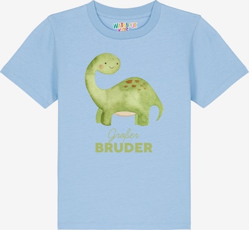 watabout.kids Shirt 'Dinosaurier 04 Großer Bruder' in Blue: front