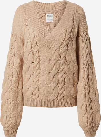 ABOUT YOU x Alina Eremia Sweater 'Fenja' in Beige: front