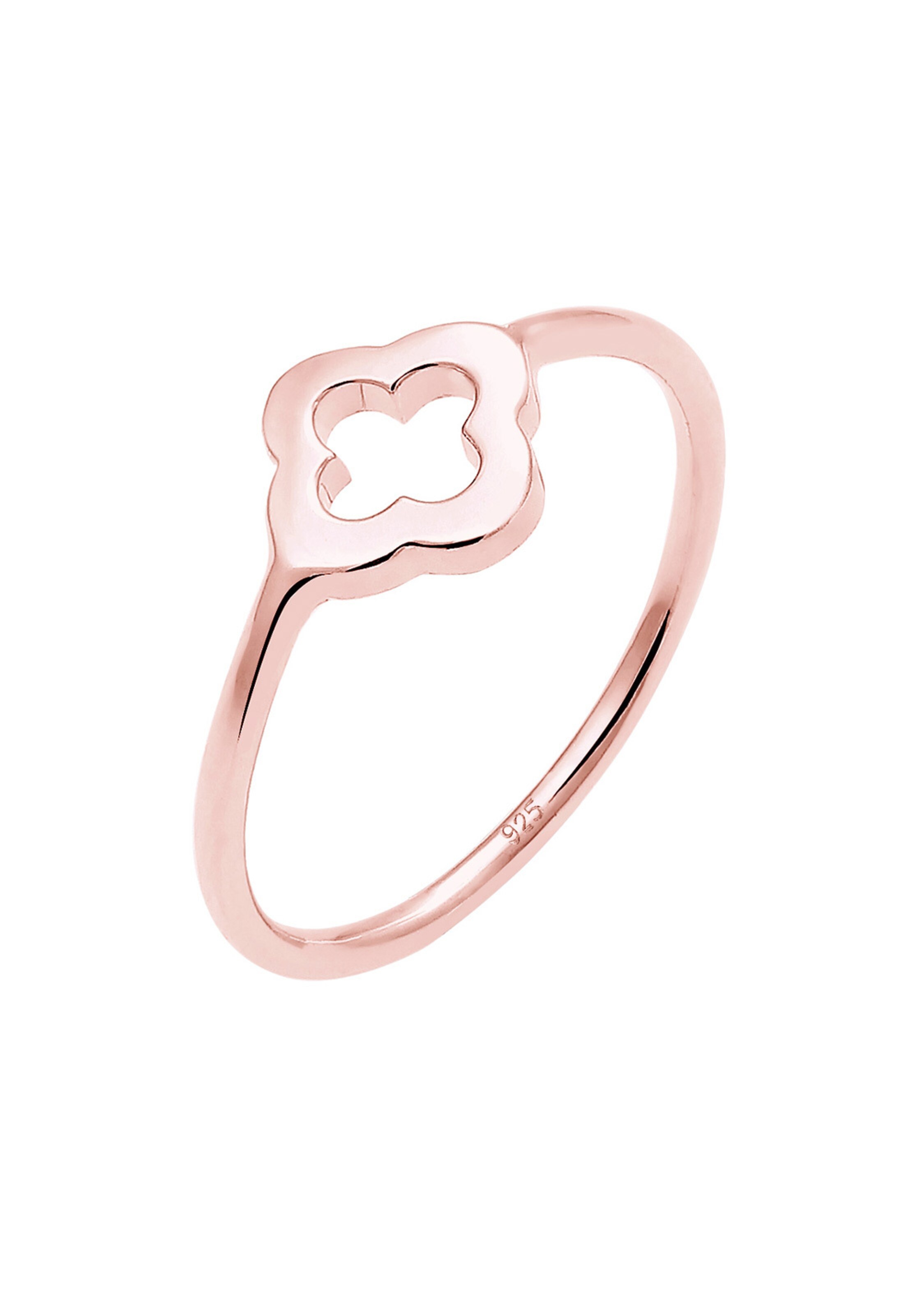 ELLI Ring 'Kleeblatt' in Gold: Vorderseite