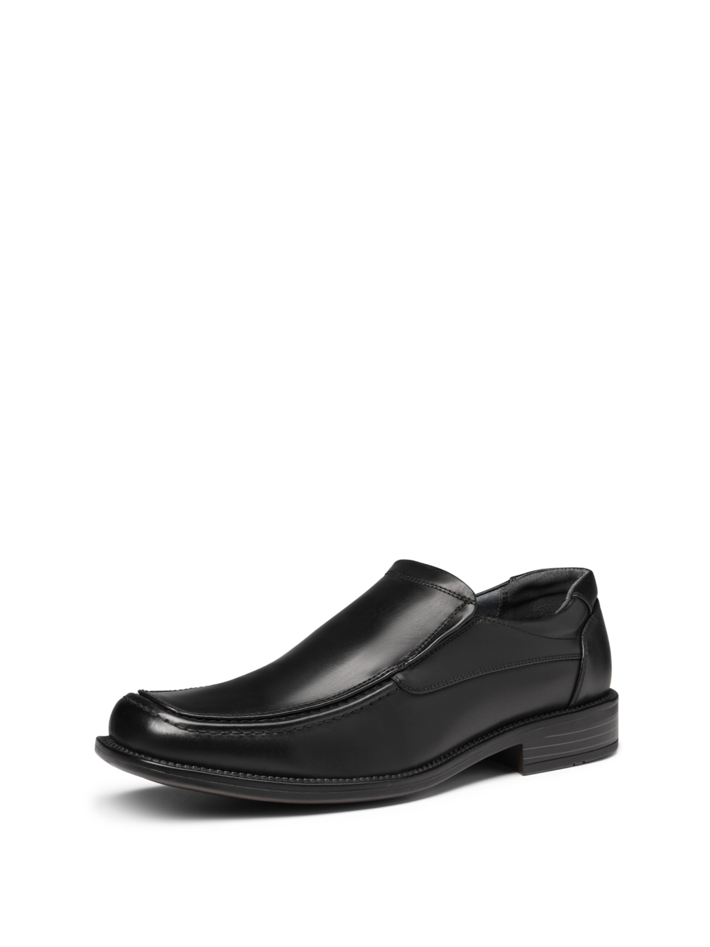 Bruno Marc Classic Flats 'Bruno Marc Herren Goldman-02 Slip-On Ledergefütterte Schuhe mit quadratischer Zehenform' in Black: front