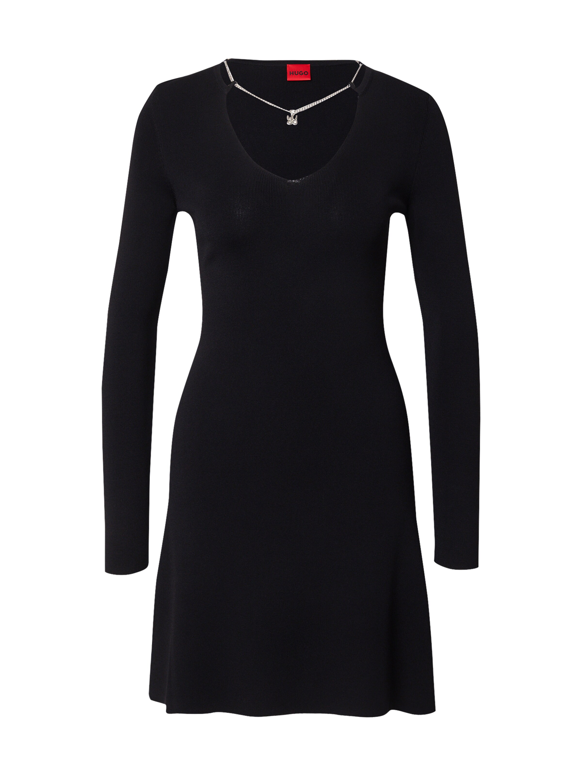 HUGO Kjole 'Sibery' i sort / sølv, Produktvisning