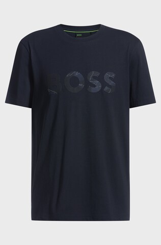 BOSS T-Shirt 'Logo Glamping' in Blau