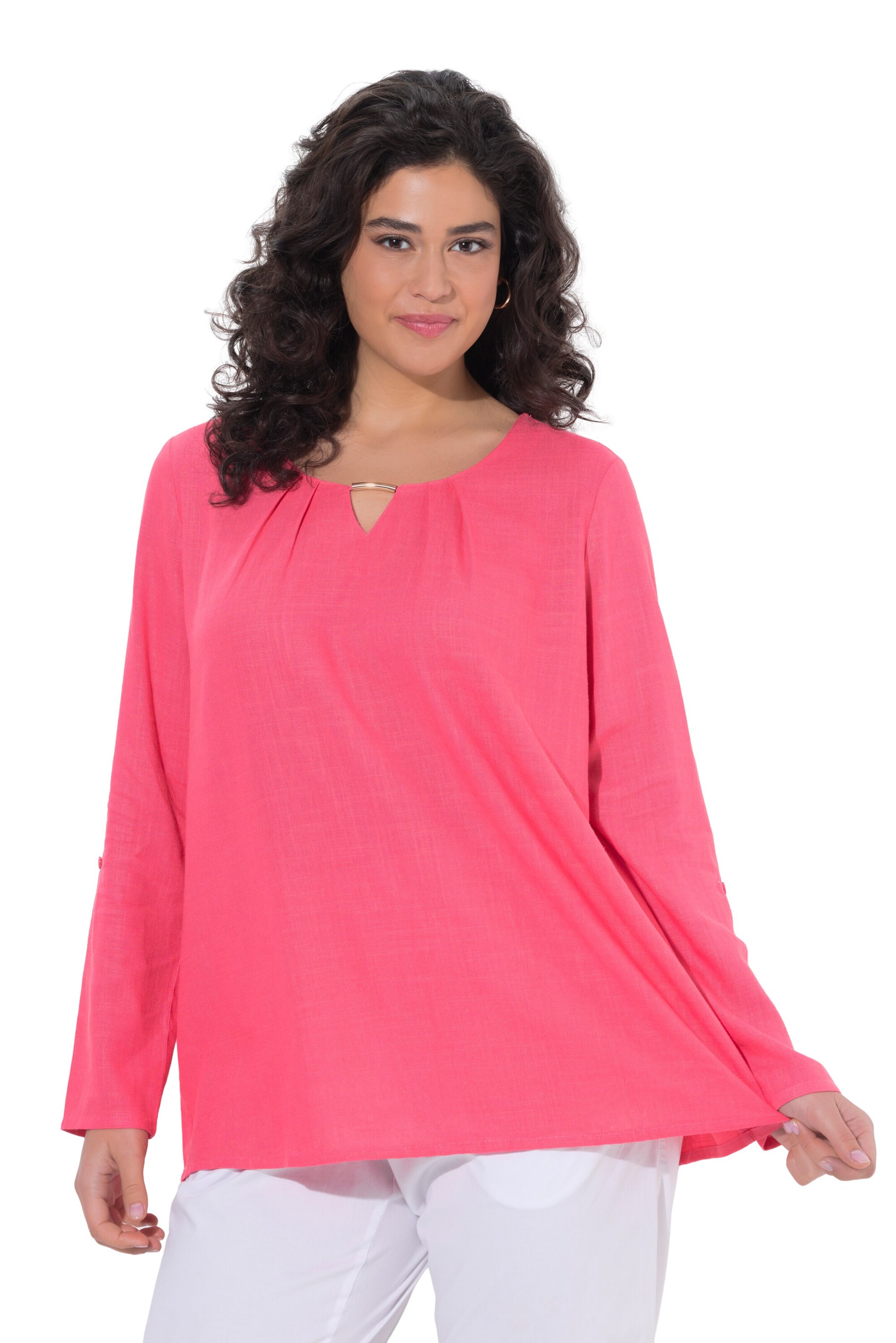 Ulla Popken Blouse in Pink: front