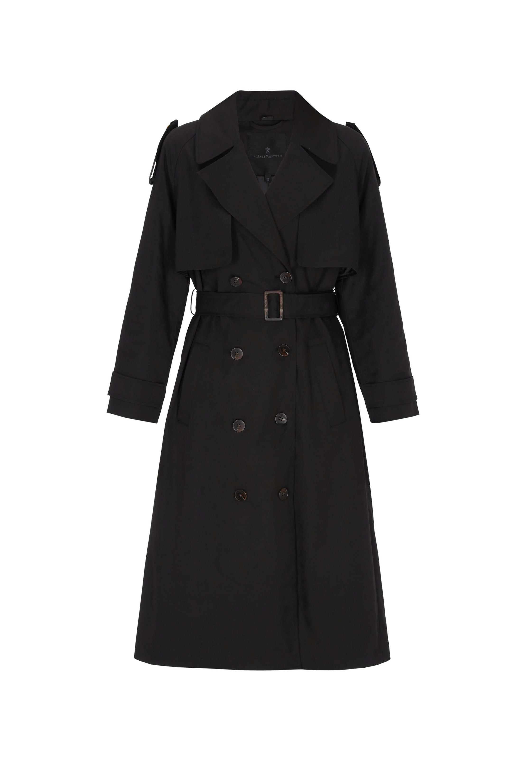 DreiMaster Klassik - Abrigo de entretiempo 'Classic' en negro: frente