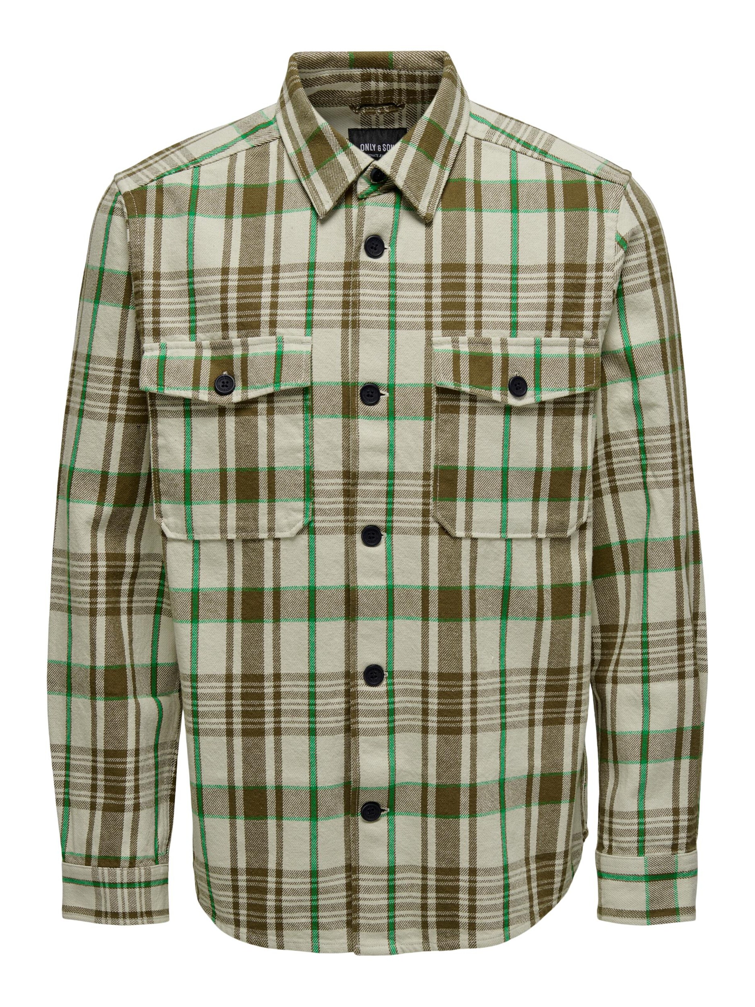 Only & Sons Overhemd in Beige: voorkant